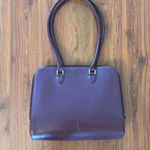 Furla purple eggplant handbag